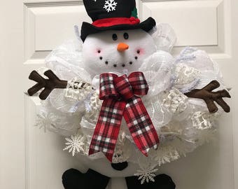 Snowman Swag Etsy