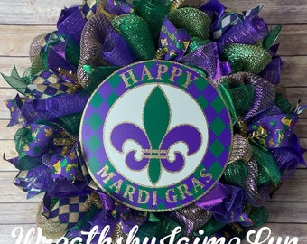 Mardi Gras Wreath