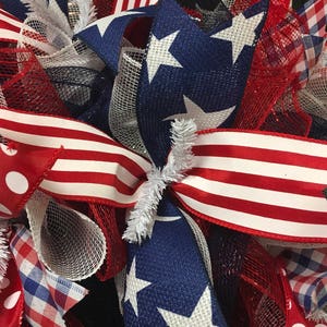 Patriotic Wreath, Welcome wreath, summer wreath, USA wreath, front door wreath, red white and blue Wreath, image 3