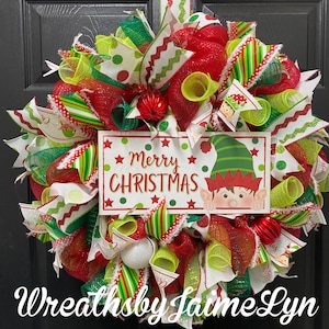 Merry Christmas Elf Wreath, Christmas Wreaths, Elf Wreaths