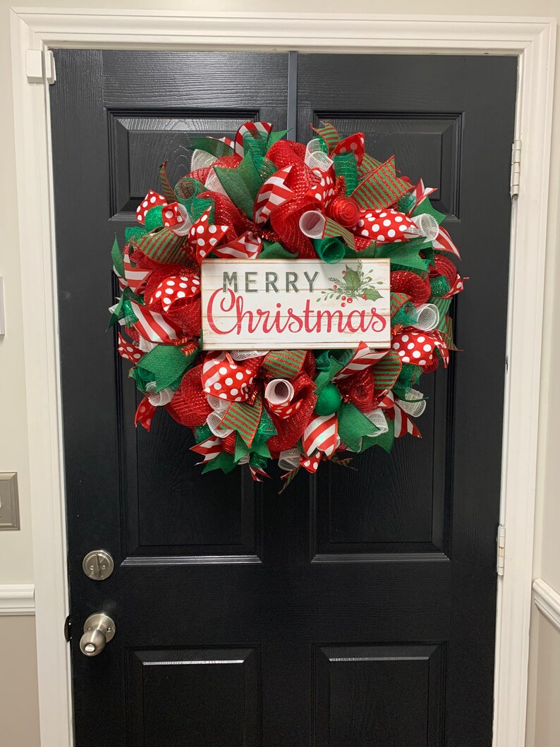 Christmas wreath Merry Christmas Wreath holiday wreath Christmas Wreaths