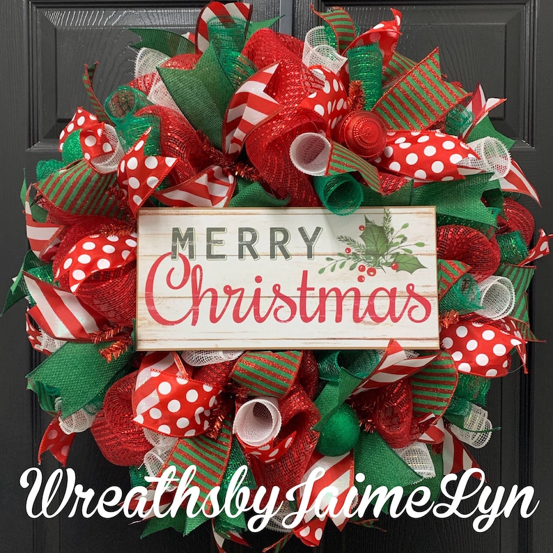Christmas wreath Merry Christmas Wreath holiday wreath Christmas Wreaths
