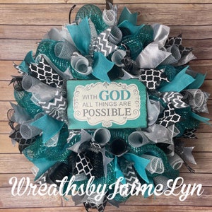 With God all things are Possible Wreath, Christian Wreath