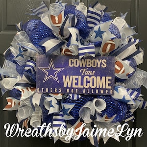 Dallas Cowboys Wreath, Cowboys Wreath, NFL team wreath, Dallas Cowboys NFL
