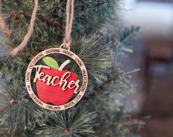 Leraar Ornament Waardering Cadeau, Cadeaus voor Leraar Kerstornament Kerstcadeau