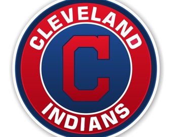 Amazon Com Skyhighprint Cleveland Indians Mlb Sport Decor Vinyl Print Sticker 5 X 5 Kitchen Dining