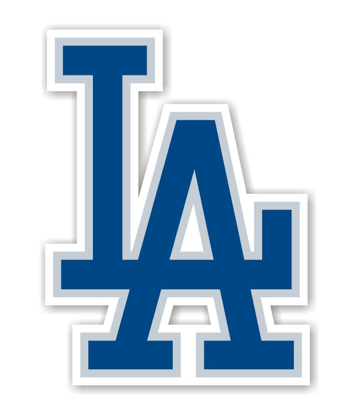 Los Angeles Dodgers "LA" (blue) Decal / Sticker Die cut