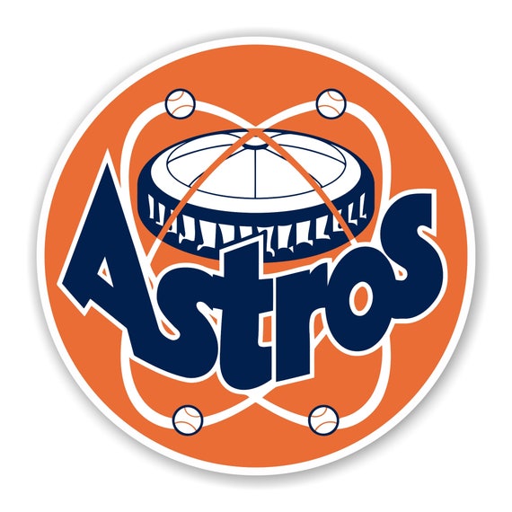 Houston Astros Retro Round Decal | Etsy