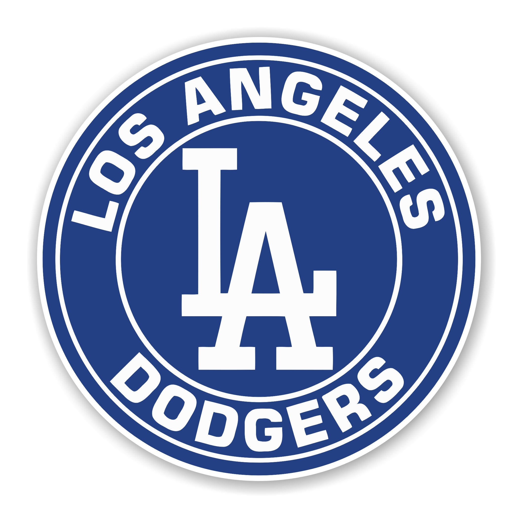 Set of 4 Decal 5 Longer Side Los Angeles City Dodger Baseball Die-Cut Sticker Set of 4 Decal 5 Longer Side Los Angeles City Dodger Baseball Die-Cut Sticker