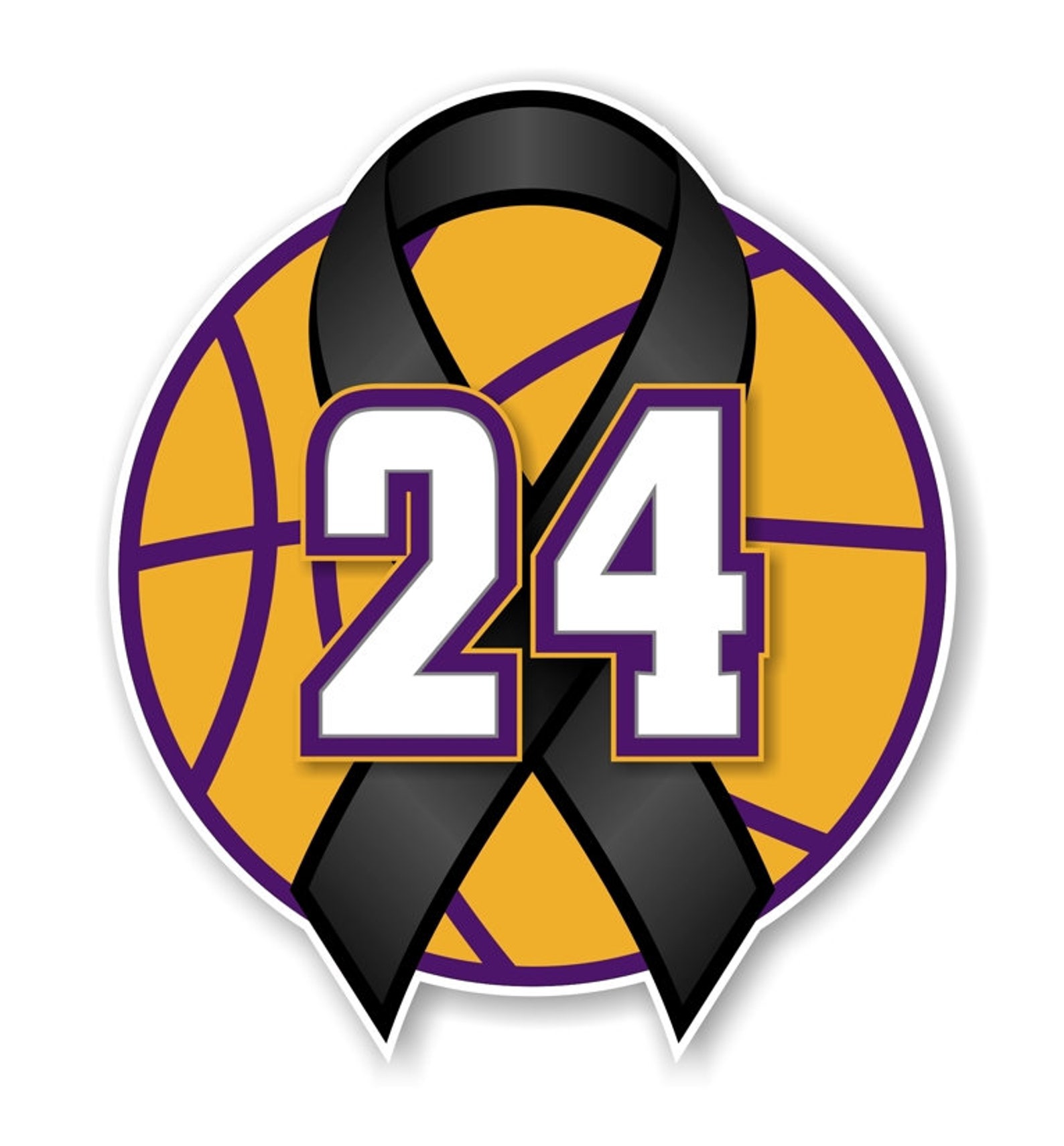 Kobe Bryant 24 Rest in Peace Precision Cut Decal Etsy
