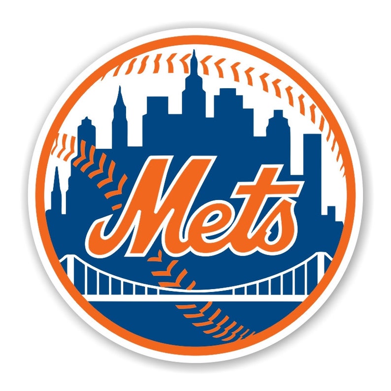 New York Mets Round Decal / Sticker Die cut image 0
