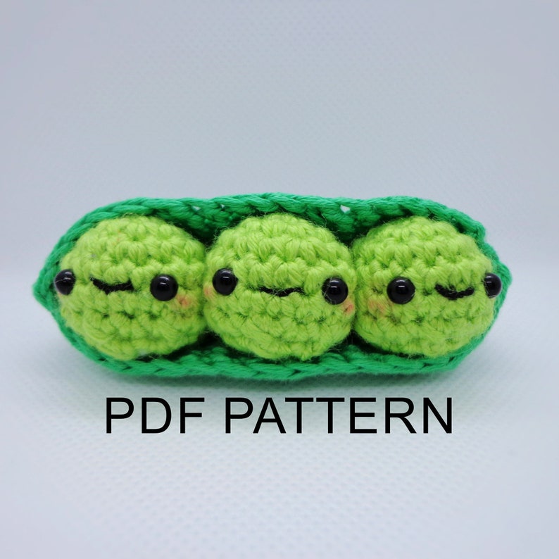 Amigurumi Pea Pod PDF Pattern Crochet Pea Pattern Peas in Etsy