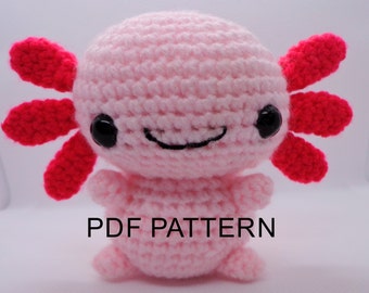 Axel The Axolotl PDF Crochet Pattern | Cute Amigurumi Toy | Animal Amigurumi Doll