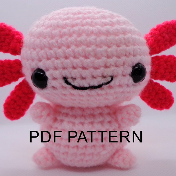 Axel The Axolotl PDF Crochet Pattern | Cute Amigurumi Toy | Animal Amigurumi Doll