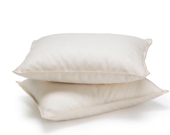 Almohada lavable para recién nacido, almohada para bebé de plumón de ganso de algodón orgánico, almohada para dormir natural, saludable y cómoda, tela 100% algodón