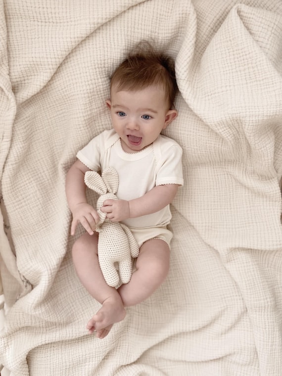 Aazon.co: Luluoon Uslin Baby Blanket - Cotton Quilt Blankets For...