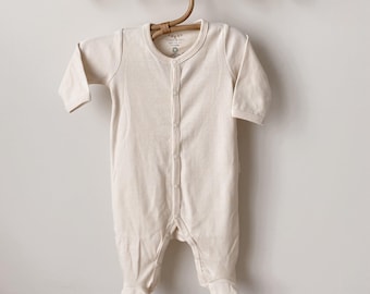 Organic Baby Footed Playsuit: GOTS Certified Cotton, Gender Neutral
