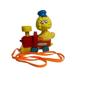 Sesame Street Big Bird's Wind up Train Vintage 1990's Illco