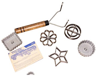 Hierro para 6 timbales Nordic Ware de aluminio vintage, doble roseta y fabricado en EE. UU.