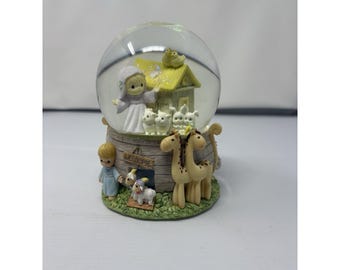 Vintage 2001 Enesco Wasserkugel Kostbare Momente Arche Noah am Wunderschönen Meer