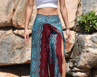 plus size wrap palazzo pants