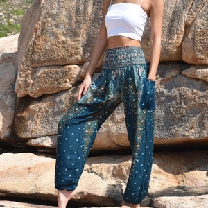 Harem Pants Women, Boho Yoga Pants, Festival Pants, Hippie Thailand Pants, Summer Beach Pants