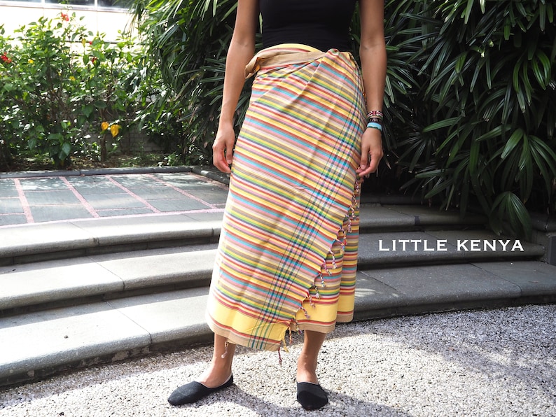 Kids Childrens Kikoy Kikoi African Throw Wrap Sarong Scarf Kenya Swim Beachwear