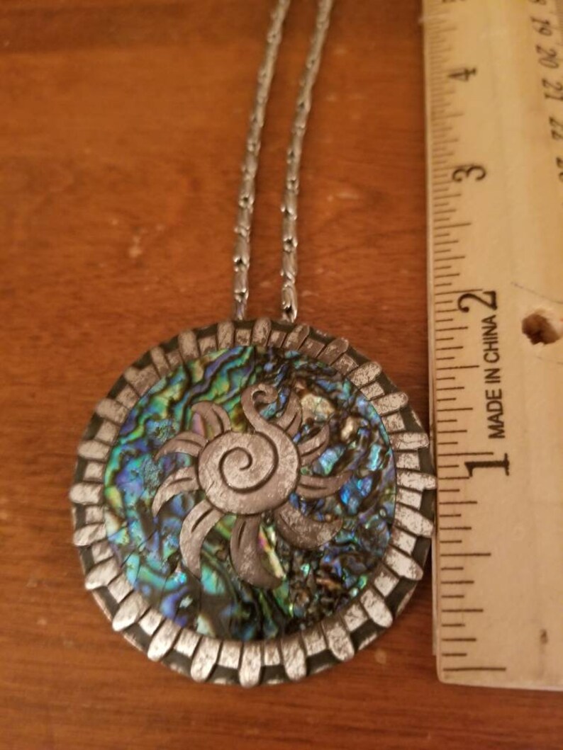 Taxco Los Ballesteros Vintage Mexican Sterling Silver Necklace Pendant Brooch Same Day Shipping