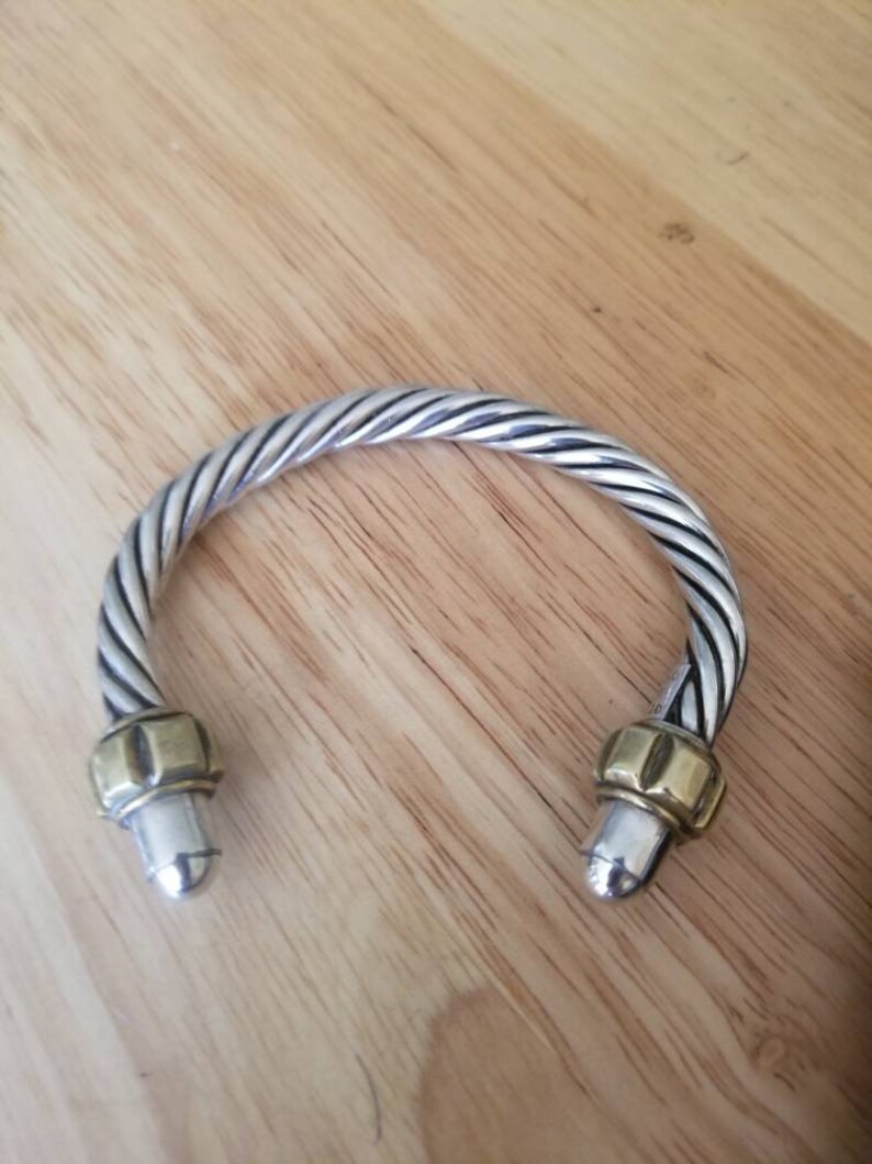 Heavy Taxco Mens Womens Mexican Bracelet Cuff Vintage Roped Design