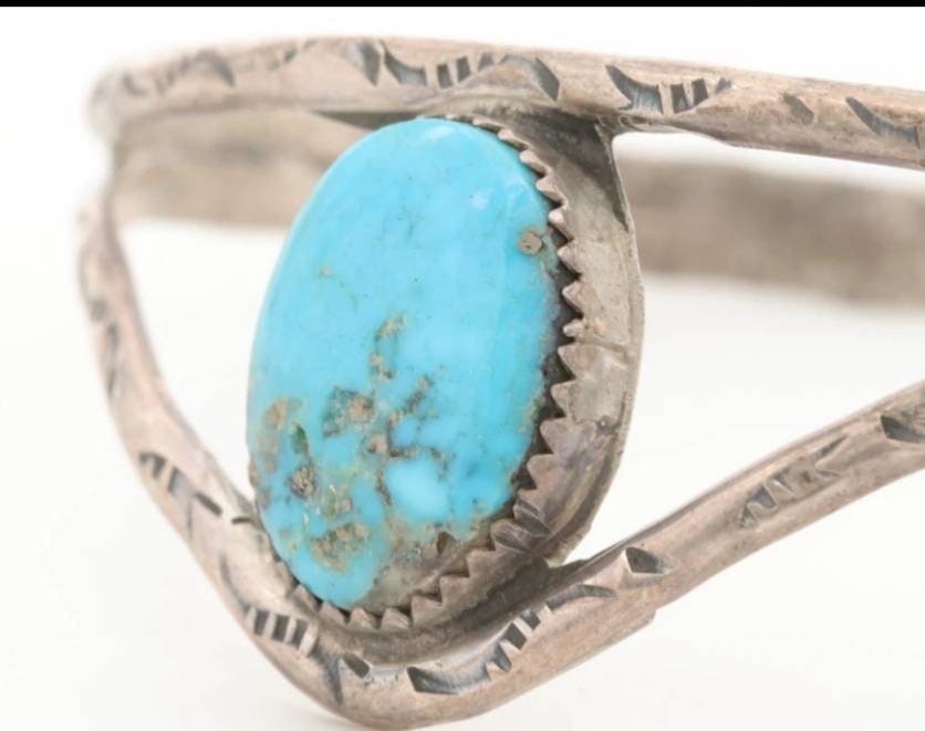 Authentic R Chee Sterling Silver Handmade Vintage Turquoise Authentic R Chee Sterling Silver Handmade Vintage Turquoise