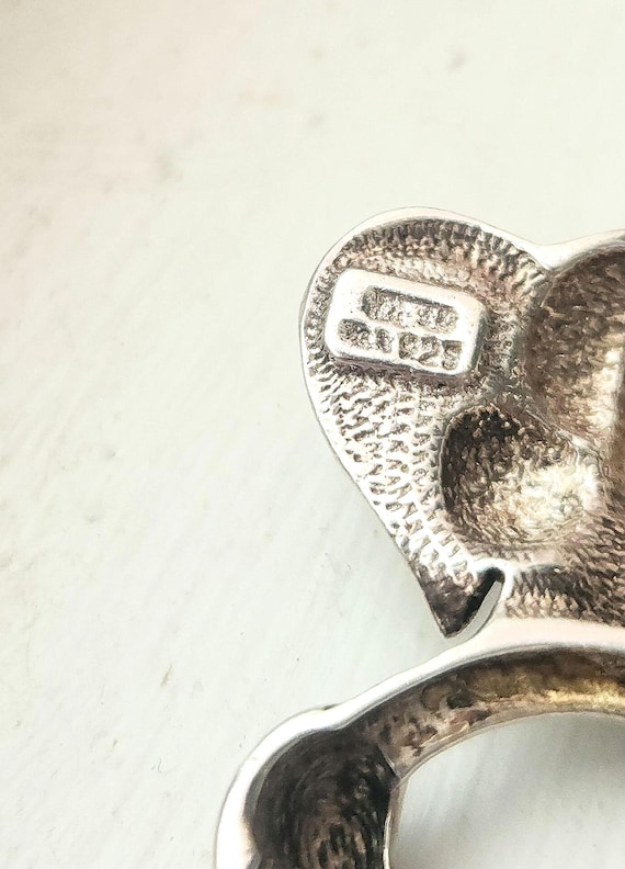 Large Solid Sterling Silver Elephant Pendant pict… - image 7