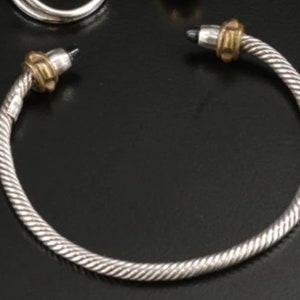 Estate Handmade Mexican Solid Sterling Silver Twisted Cuff Bracelet Vintage