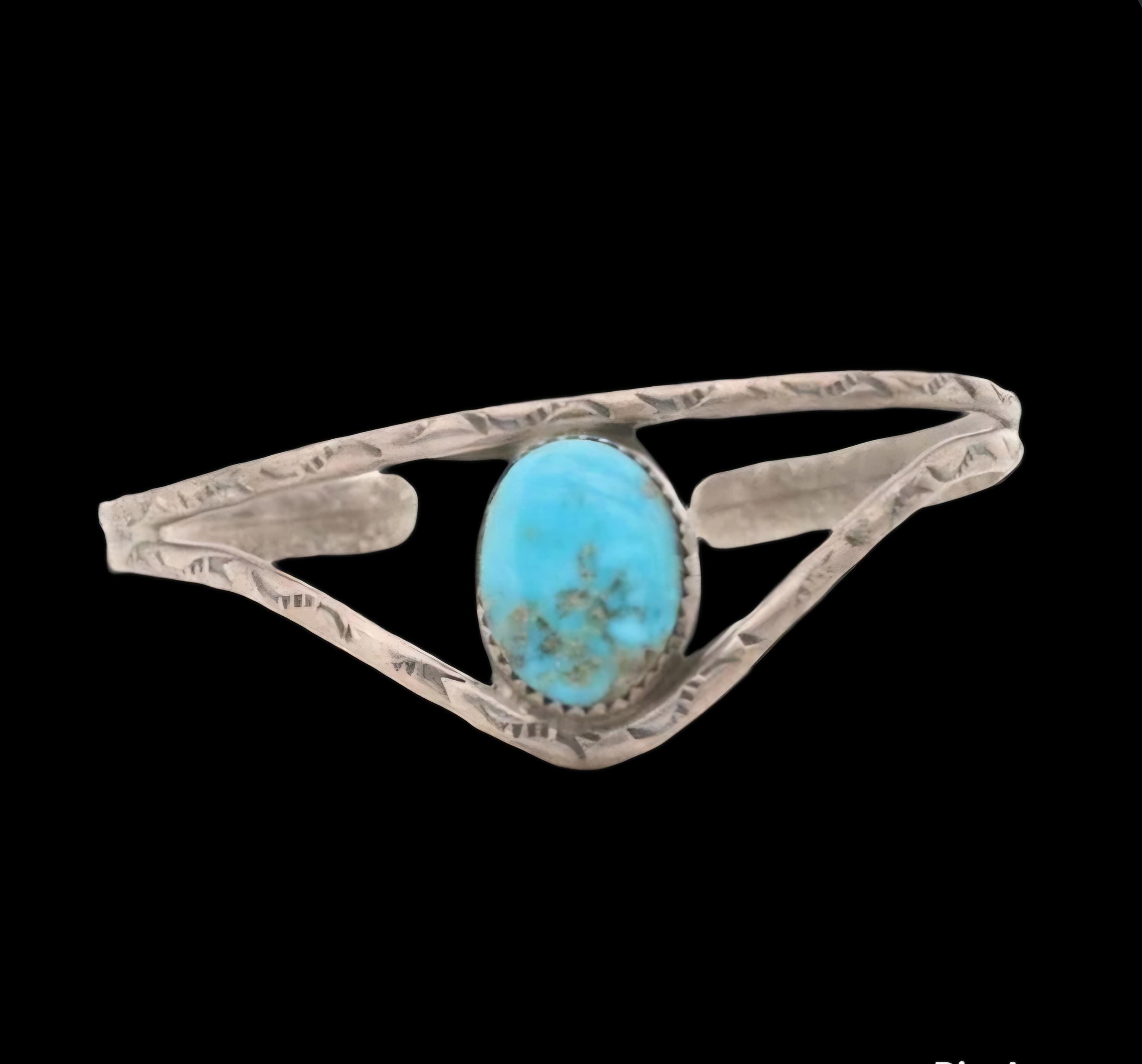 Authentic R Chee Sterling Silver Handmade Vintage Turquoise Authentic R Chee Sterling Silver Handmade Vintage Turquoise
