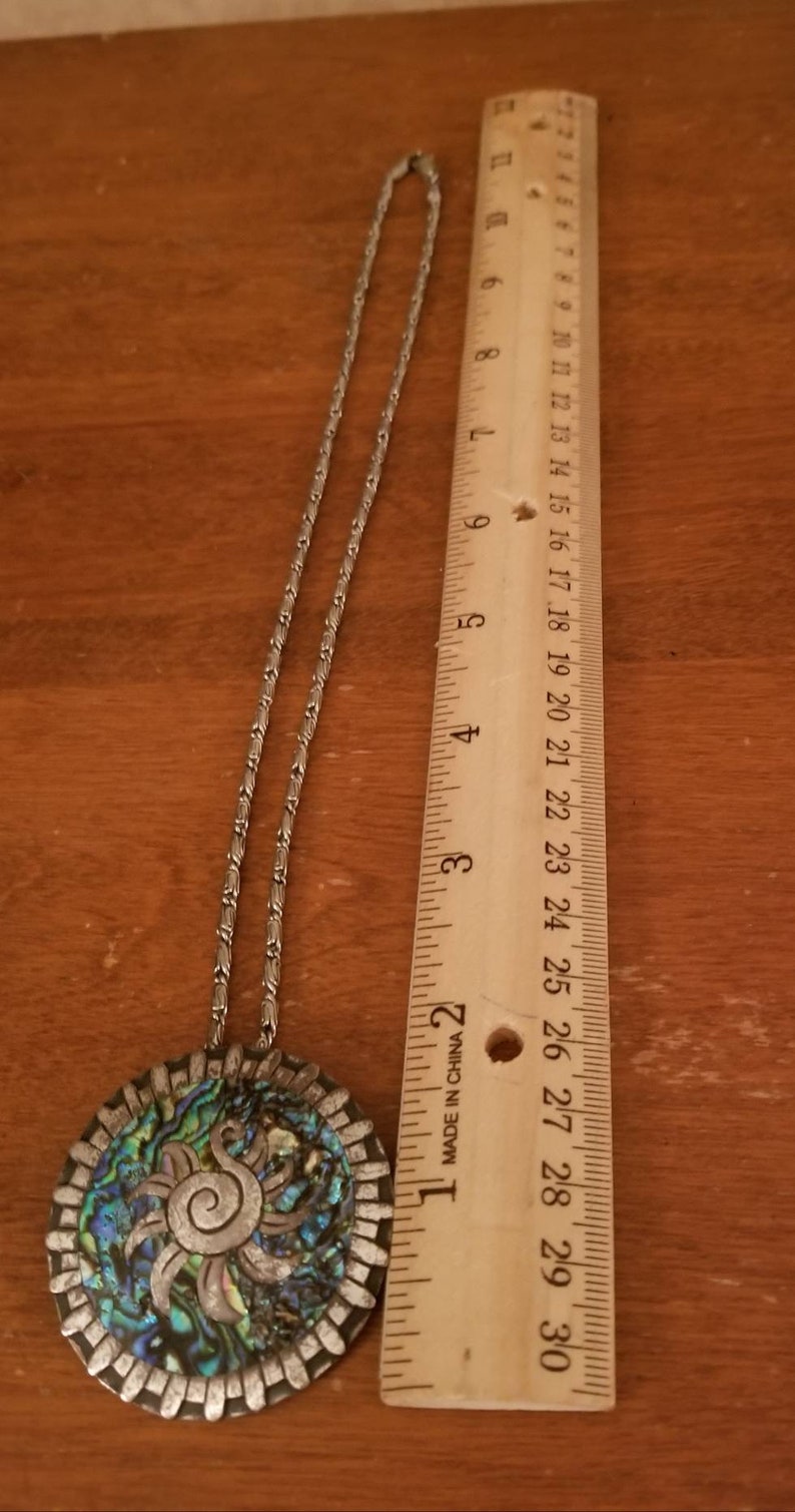 Taxco Los Ballesteros Vintage Mexican Sterling Silver Necklace Pendant Brooch Same Day Shipping