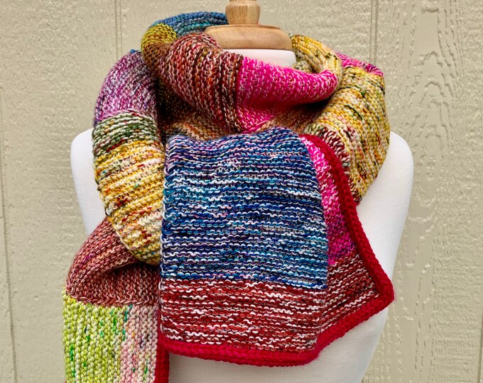 Hand Knit Scarf: Extra Large, Super Soft, Multi Colored! Unisex - Etsy