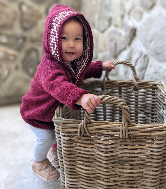 Baby Sweater Knitting Pattern Hooded Sweater for Babies and