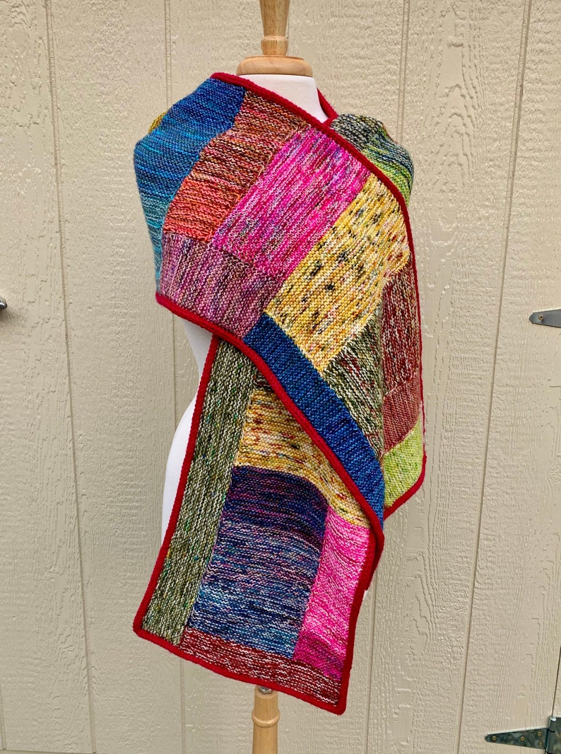 Hand Knit Scarf Extra Large Super Soft Multi Colored Etsy