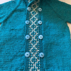 Baby Mosaic Cardigan: Baby Sweater Knitting Pattern, Hooded Sweater for Babies and Toddlers / Raglan / Unisex PDF Instant Digital Download image 5