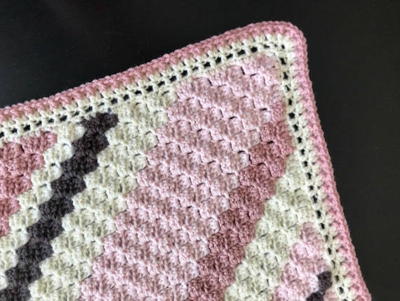 Couverture Pour Bebe Style C2c Crochet Technique Avec Jolie Etsy