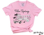 Palm Springs Ladies T shirt Pinup Vintage Rockabilly Midcentury Top 1950s