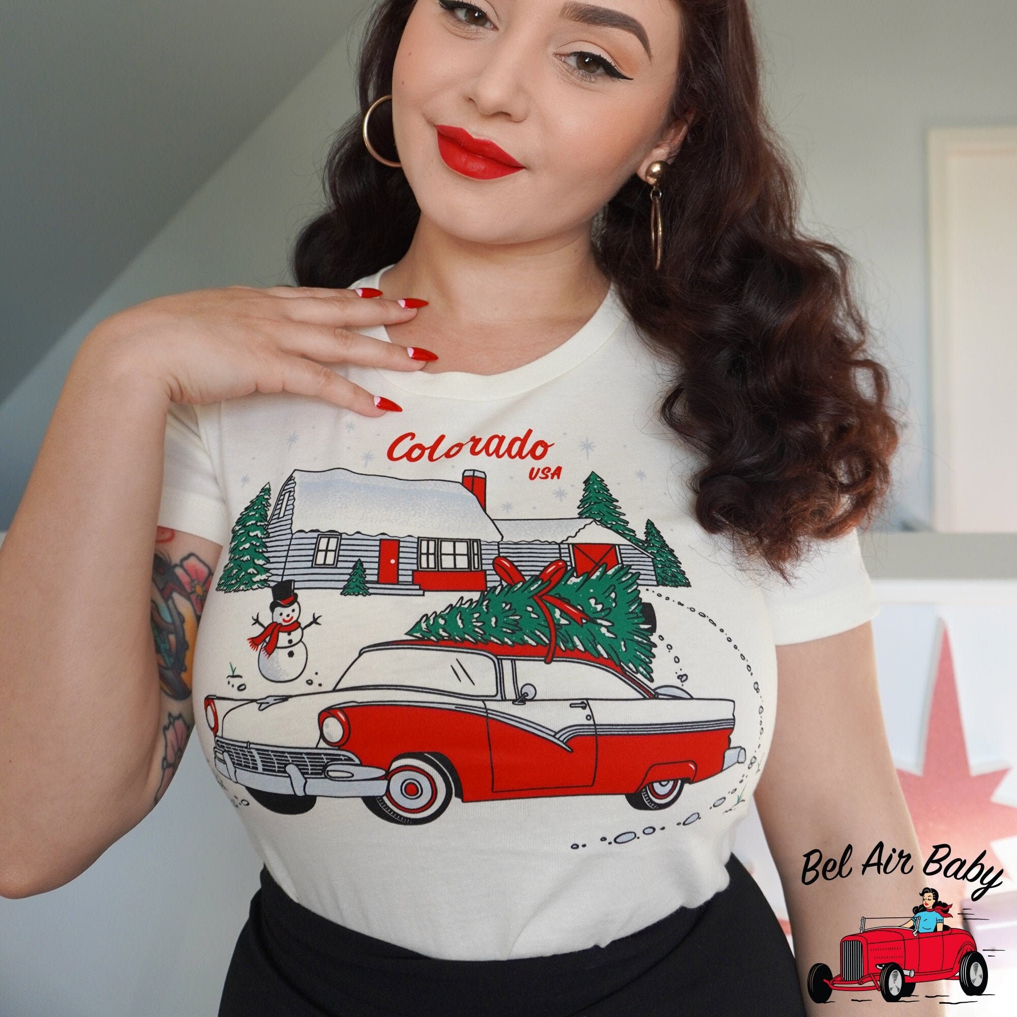 hot rod christmas shirt