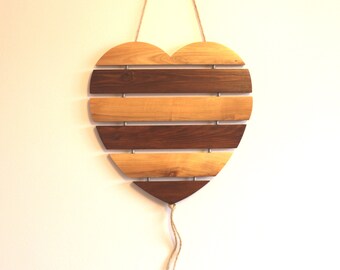 Large wooden gift, wall decoration, christmas gifts, rustic heart, gifts for her, handcrafted hanging heart, handmade wooden heart