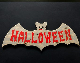 Halloween, Wooden, Decoration, Vampire, Bat, Ghost, Sign, Falls Decor, Hanging, Wall, Plaque, Gothic, Sign, Handcrafted, Gifts, Spooky, Art