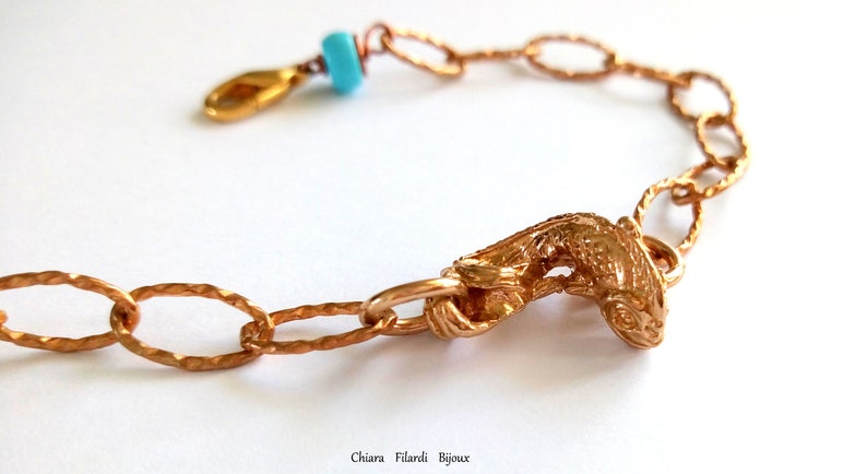 Bronze bracelet with turquoise