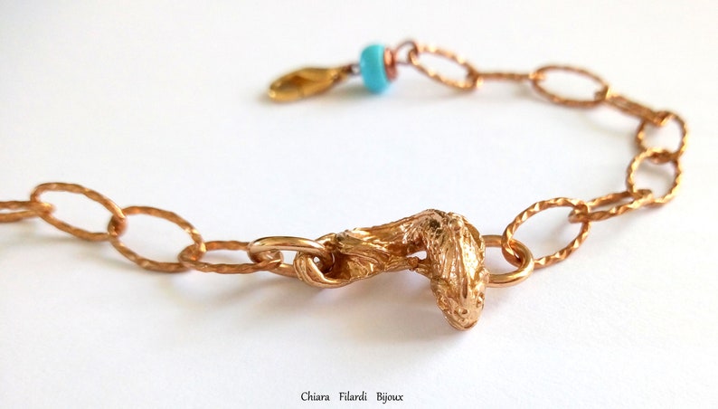 Bronze bracelet with turquoise