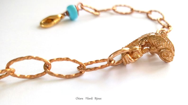 Bronze bracelet with turquoise