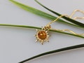 Summer Amber Solar Pendant, Sun  Baltic Amber Sun Pendant, Cognac Colour, amber sun, sun jewelry, Amber jewelry Pendant Cabochon Gold product logo