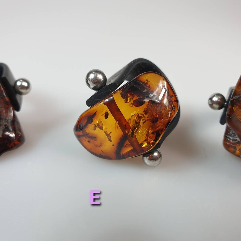 Ring. Amber Ring. Man's Ring.ruber Ring Black Amber - Etsy UK