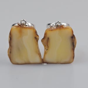 Raw amber earrings, Handmade amber earrings, Bernstein ohrringe, Baltic amber earrings, unique amber earrings. Amber earrings boucles d&#39;orei