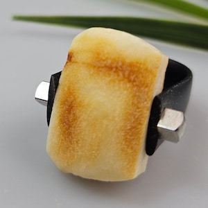 Yellow Ring. Amber ring. Man's ring. Ruber ring, amber Handemade ring. Adjustable ring. Baltic Amber. Unisex ring. Ring  man Bernstein Ring